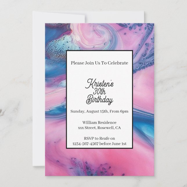 Simple Birthday Invitation (Front)