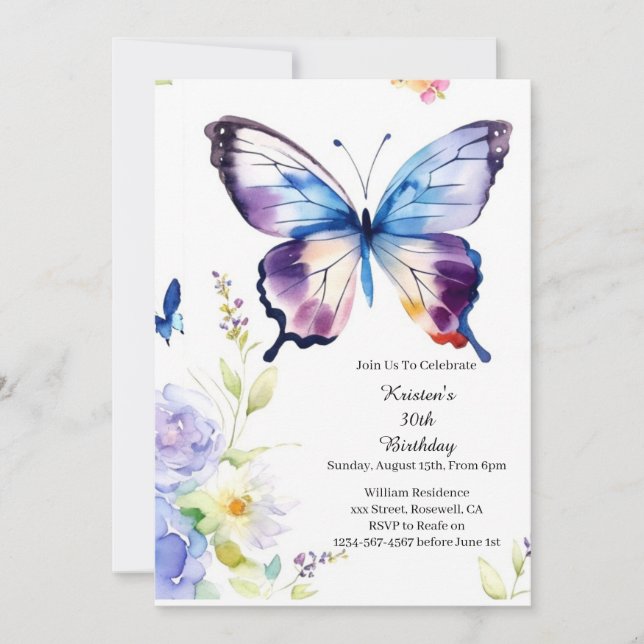 Simple Birthday Invitation (Front)