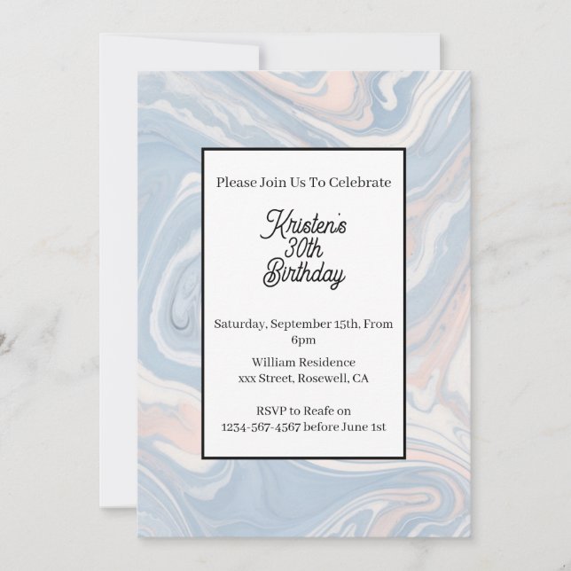 Simple Birthday Invitation (Front)