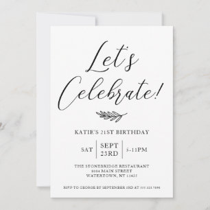 Simple Birthday Party Invitation