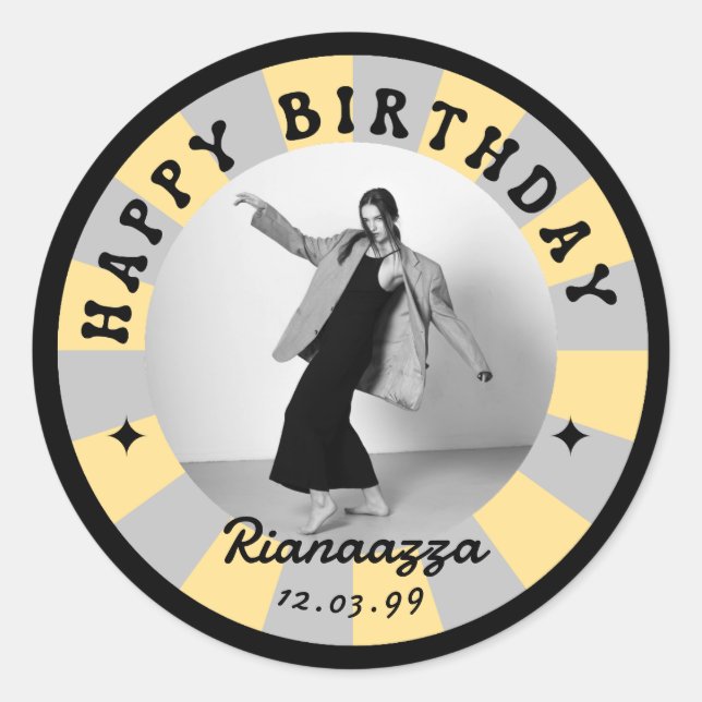 Simple Birthday Sticker | let’s party (Front)