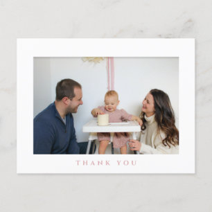 Simple Birthday Thank You Photo Post Card