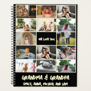 Simple Black 14 Family Photo Collage Planner
