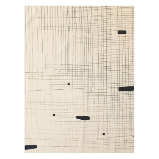 Simple Black and Beige Japandi Tablecloth