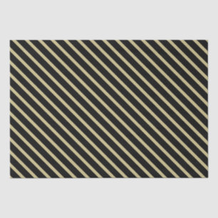 Simple Black and Gold Striped Minimalist Cute Tissue Paper