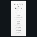 Simple Black and White Bold Modern Wedding Programme<br><div class="desc">Elegant wedding program featuring a simple and minimal design. A classic layout with your names in large lettering for a modern twist to this traditional style. This black and white design may be modified to any colour you choose in the design editing tool. A wedding program that is perfect for...</div>