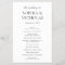 Simple Black and White Budget Wedding Program