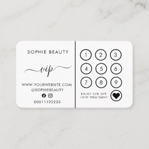 Simple Black and White Business Logo Loyalty Card
