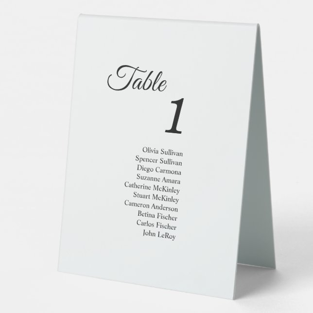 Simple Black and White Calligraphy with Guests (Back)