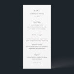 Simple Black and White Clean Wedding Menu<br><div class="desc">Modern wedding menu featuring a simple design with classic serif and elegant script fonts.</div>