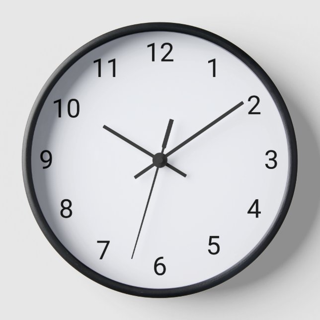 Simple Black and White Clock (Front)