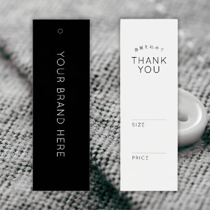 Simple Black and White Clothing Price Tag Mini