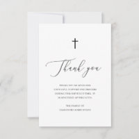 Simple Black and White Cross Sympathy Funeral