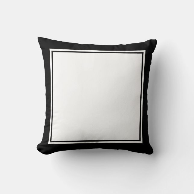 Simple Black and White Cushion (Front)