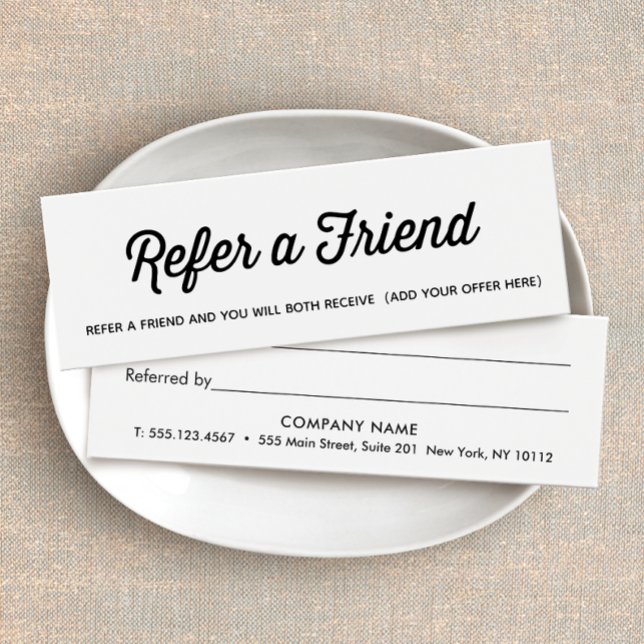 Simple Black and White Customer Referral (Creator Uploaded)
