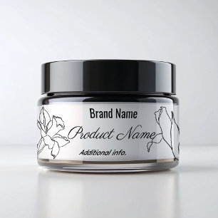 Simple Black And White Elegant Water Bottle Label