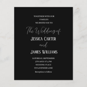 Simple Black and White Elegant Wedding