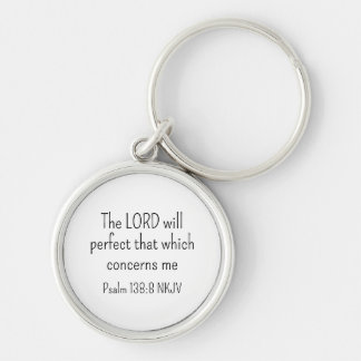 Simple Black and White Faith in God Bible Verse Key Ring