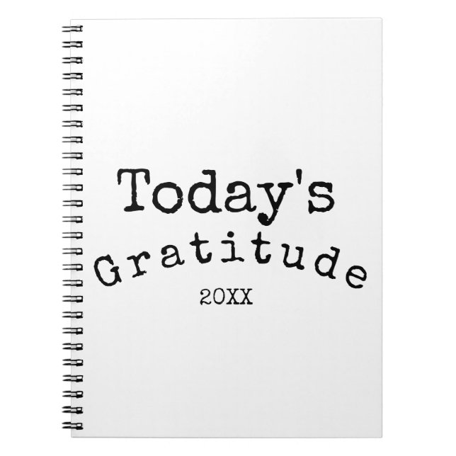 Simple Black and White Gratitude Journal (Front)