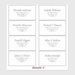 Simple Black and White Guest Address Label<br><div class="desc">Simple Black and White Guest Address Label or Shipping Label you can give your wedding post your personal touch in style. You can personalise each label with the name of your guests. It's easy.</div>