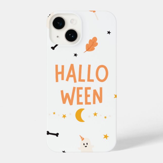 Simple Black And White HalloWeen Gift iPhone Case (Back)