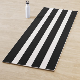 Simple Black And White Lines Yoga Mat