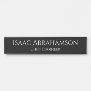 Simple Black and White Logo Door Sign Name Plate