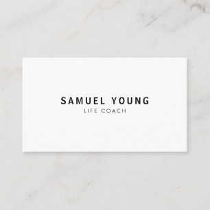 Simple Black and White Minimalist Business Card