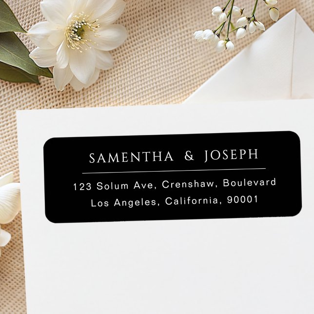 Simple Black and White Minimalist Return Address (Creator Uploaded)