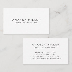 Simple Black and White Modern Business Card