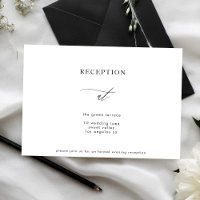 Simple Black and White Modern Calli Reception