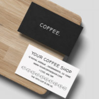 Simple Black And White Modern Coffee House