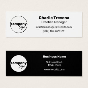 SIMPLE BLACK AND WHITE MODERN TWO SIDED LOGO MINI