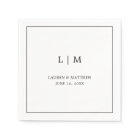 Simple Black and White Monogram Elegant Wedding