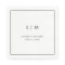 Simple Black and White Monogram Elegant Wedding