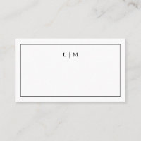 Simple Black and White Monogram Elegant Wedding