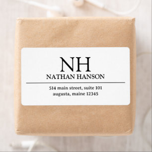 Simple Black and White Monogram Modern