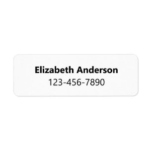 Simple Black and White Name Bold & Phone Number