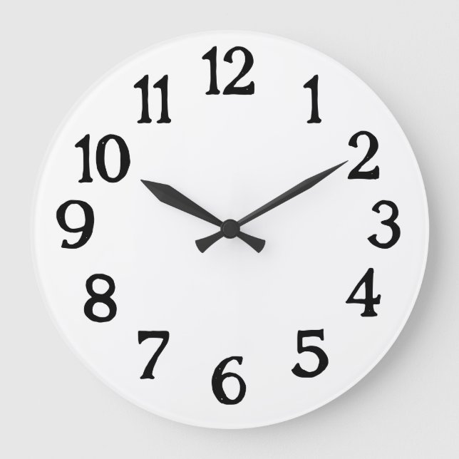 Simple Black and White Normal Clock (Front)