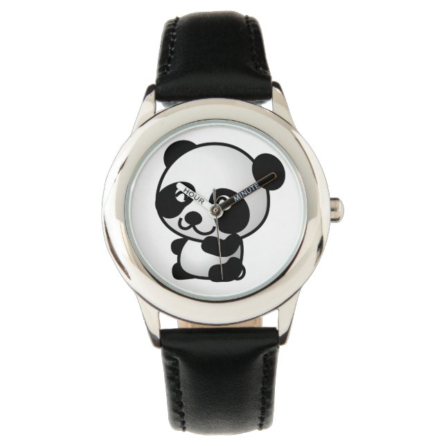 Simple Black and White Panda Watch (Front)