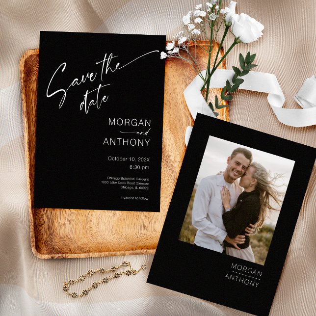 Simple Black and White Photo Save The Date (Creator Uploaded)