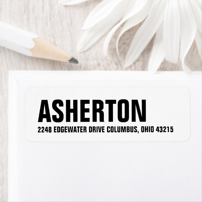 Simple black and white return address (Insitu)