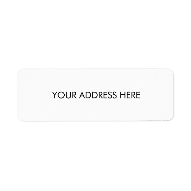 Simple Black and White Return Label (Front)