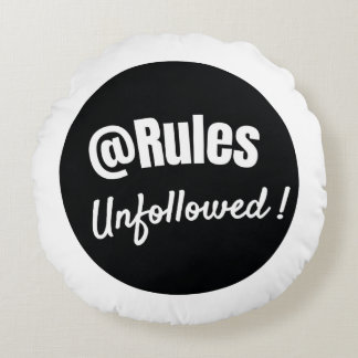 Simple black and white round pillow 