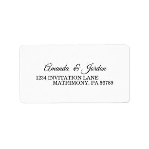 Simple Black and White RSVP Address Label