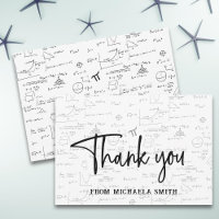 Simple Black and White Script Math Graduation