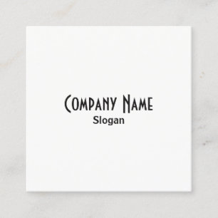 Simple Black and White Square Business Card