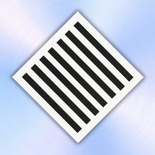 Simple Black and White Stripes | Napkin (Creator Uploaded)