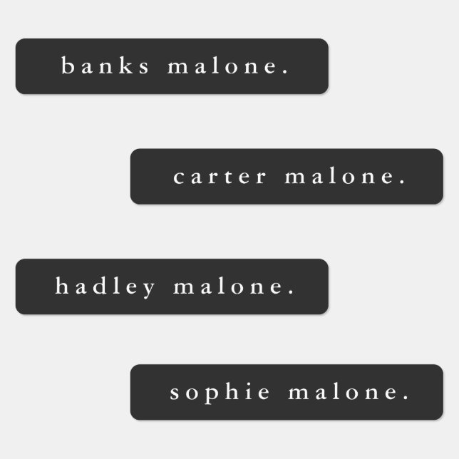 Simple Black and White Type Waterproof Name (Group)