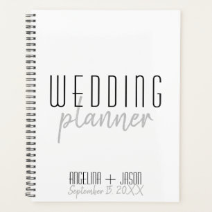 Simple Black and White Wedding Planner